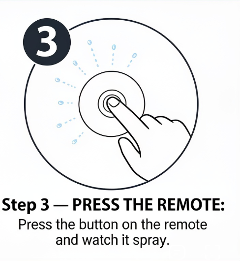 Press the remote